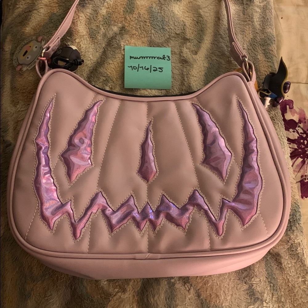 Love, Pain, and Stitches HANDMADE Hades Lavender Iridescent Shoulder Bag